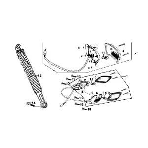 Fanale posteriore - Ammortizzatore Sym Fiddle White WH8018P