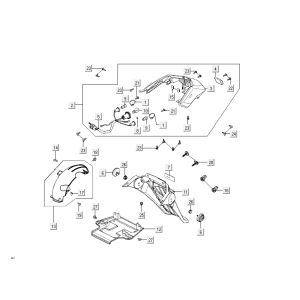 Luce posteriore - Parafango posteriore Kymco New Dink 4 tempi bianco
