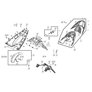 Luce posteriore - Parafango posteriore Agility CITY 16 125