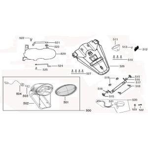 Luce posteriore - Parafango posteriore China Joy marrone