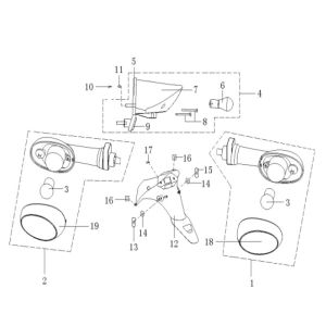 Luce posteriore - Parafango posteriore - Indicatori posteriori Generic Cracker 50 2 tempi neri 2010 25km/h