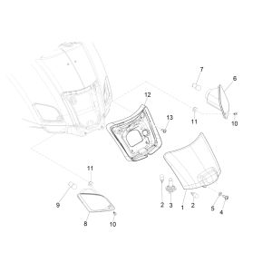 Luce posteriore - Indicatori posteriori Vespa GTS 125 IE ABS Euro 4 2016-2018