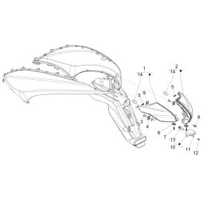 Indicatori di direzione posteriori - Fanale posteriore Piaggio Beverly 300 IE ABS Euro 4 2016-2020