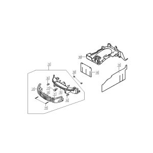 Luce posteriore - Parafango posteriore Kymco DJ 2 tempi argento