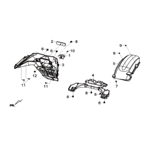 Fanale posteriore/targa Sym Joymax 300I ABS E3 2014-2016