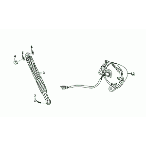 Fanale posteriore - Ammortizzatore Sym Orbit II Euro 4 Grigio Opaco