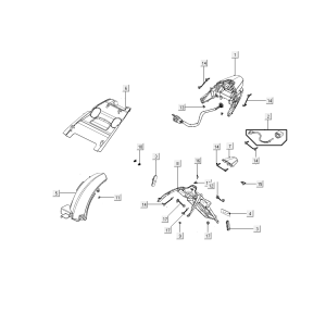Fanale Posteriore - Parafango Posteriore Kymco People S 50i Euro 4 Blu