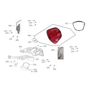 Luce posteriore - Parafango posteriore AGM Veterano