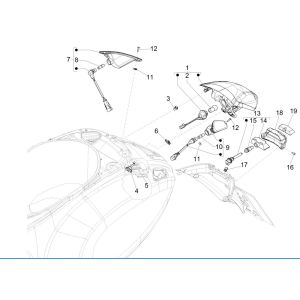 Luce posteriore - Indicatori posteriori Vespa Sprint 125 3V IE ABS