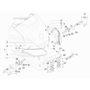 Luce posteriore - Indicatori posteriori Piaggio MP3 300 LT Sport 2009-2014