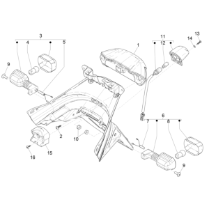 Luce posteriore - Indicatori posteriori Piaggio NRG Power 50 2 tempi LC Euro 4