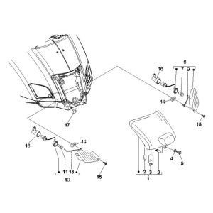 Luce posteriore - Indicatori posteriori Vespa GTS 250 ie 2005-2009 (con ABS)
