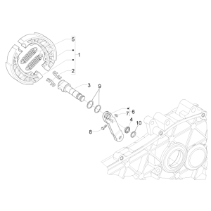 Freno posteriore - Ceppi Piaggio Liberty 50 4 tempi AC IGET 3V Euro 5