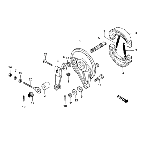 Freno posteriore - Ganasce freno Honda MB50/MB80