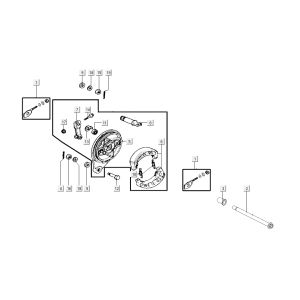 Freno posteriore - Ceppi freno Kymco K-Pipe 4 tempi nero lucido