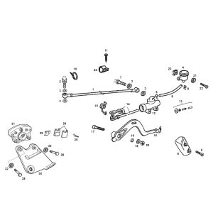 Sistema frenante - Pinza freno posteriore Derbi Senda SM DRD vecchio modello