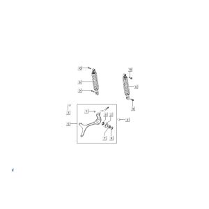 Ammortizzatore Kymco Super8 50 4 tempi 2009 → Blu