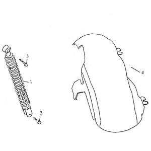 Parafango posteriore - Ammortizzatore Turbho RG50 antracite