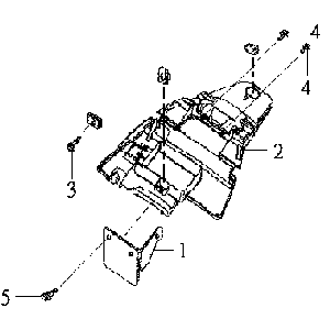 Parafango posteriore Sym DD50 blu