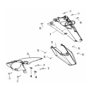 Parafango posteriore Ideo 50 2 tempi in rame 2010 generico