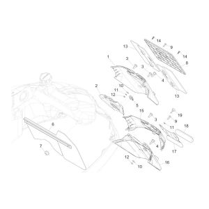 Parafango posteriore Vespa GTS 125 IE nero 85/B