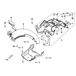 Parafango posteriore Sym Mio