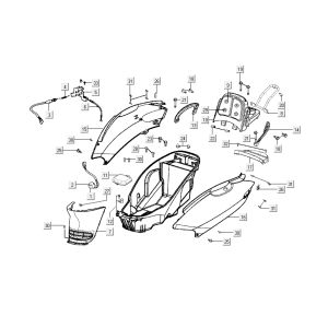 Parabrezza per moto - Scatola per casco Kymco Grand Dink 2 tempi antracite