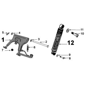Ammortizzatore - Supporto centrale Peugeot Kisbee Euro 4