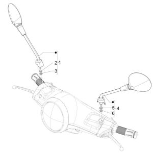 Specchietti retrovisori Vespa Primavera 125 3V IE ABS