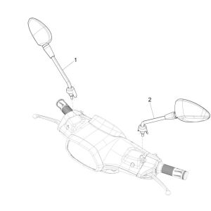 Specchietti retrovisori ABS per Vespa Sprint 125 3V IE