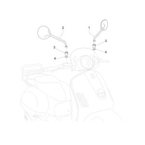 Specchietti retrovisori Vespa LXV 4 tempi 2V 25km/h