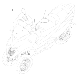 Specchietti retrovisori Piaggio MP3 350 Maxi Sport ABS Euro 4 2018-2020