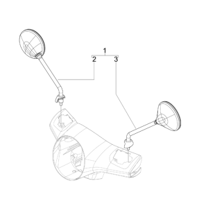Specchietti retrovisori Vespa GTS 300 ie 2008-2016 (con e senza ABS)