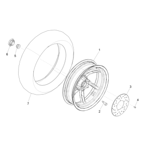 Ruota posteriore Piaggio NRG Power 50 2 tempi LC Euro 4