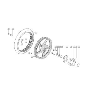 Ruota posteriore - Pignone Kymco K-Pipe 4 tempi nero lucido