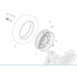 Ruota posteriore Vespa Sprint 125 3V IE ABS
