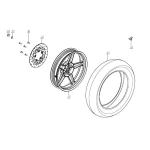 Ruota posteriore - Disco freno Agility CITY 16 125