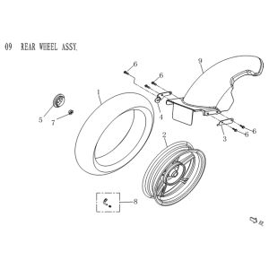 Ruota posteriore - Ganasce freno AGM Qube