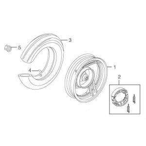 Ruota posteriore - Ganasce freno Berini Speedy 4 tempi