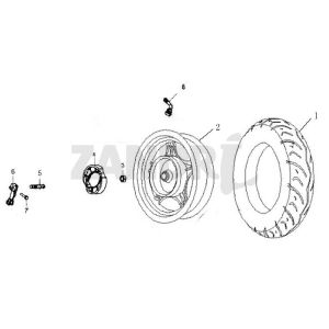 Ruota posteriore - Ganasce freno BTC Grande Retro GT1 color crema caffè