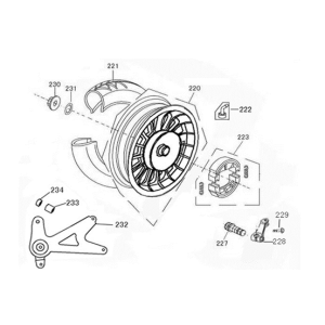 Ruota posteriore - Ceppi freno China VX-S/Riva Sport