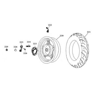 Ruota posteriore - Ganasce freno China Retro Extra Brown