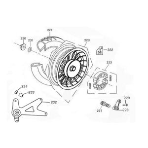 Ruota posteriore - Ganasce freno Edwards Maple V50-2 Silver
