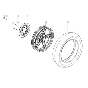 Ruota Posteriore - Disco Freno Kymco Agility City 16 200i