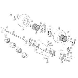 Ruote posteriori Kymco Maxxer 90 Black
