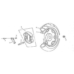 Ruota posteriore - Ganasce freno Lintex Retro 125