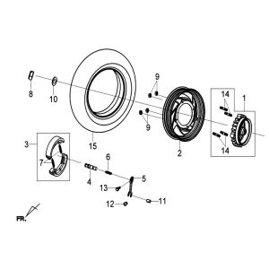 Ganasce freno posteriore Sym Mio