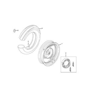 Ruota posteriore - Ganasce freno Rover Fun 4 tempi