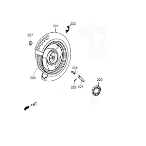 Ruota posteriore - Rover Fun Brake Shoes - Crema
