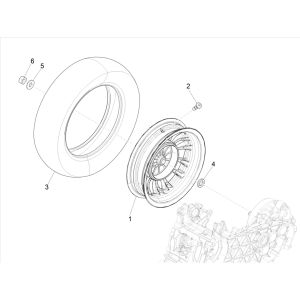 Ruota posteriore Vespa Sprint 125 3V IE ABS Euro 5 2021